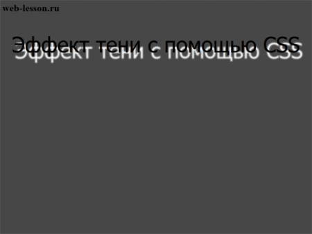Эффект тени текста с помощью CSS